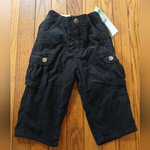 Osh Kosh - Baby/Toddler Boy Black Corduroy Cargo Pants. Size 18 months. NWT